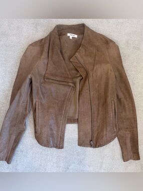 Helmut Lang Brown Leather Jacket Size 0